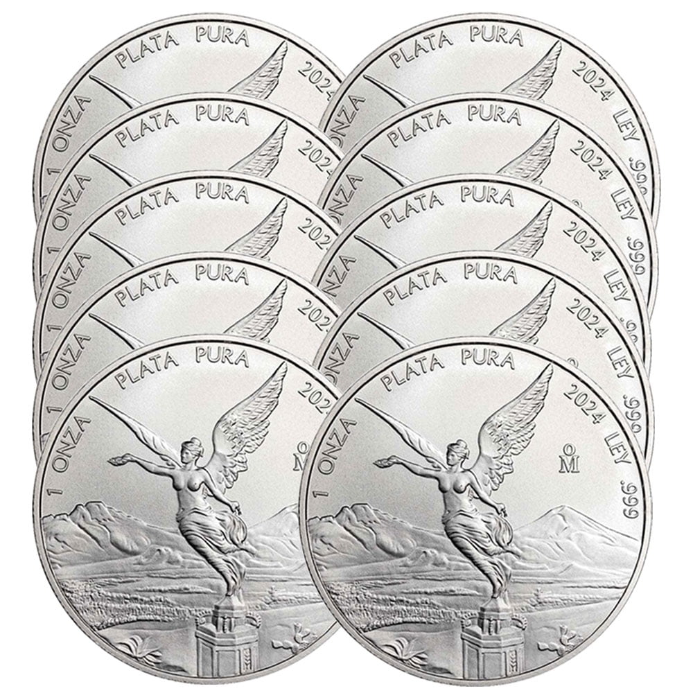 MEXICO CITY MINT Lot of 10 - 2024 Silver Mexican Libertad Onza 1 oz Brilliant Uncirculated