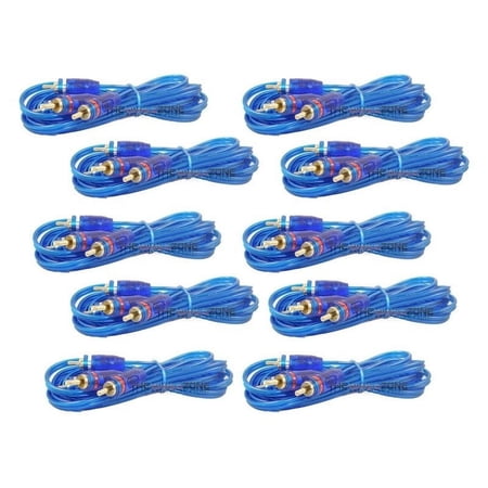 Lot of 10 High Quality 12 Feet RCA Car Amplifier Stereo OR Home Audio RCA Audio
