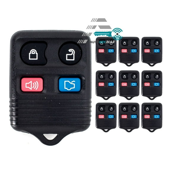 Lot of 10 New 4 Button Replacement Keyless Entry Remote Key Car Fob for Ford