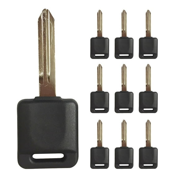 Lot of 10 New Uncut Ignition Blank Chipped Key Transponder For Nissan 46 CHIP
