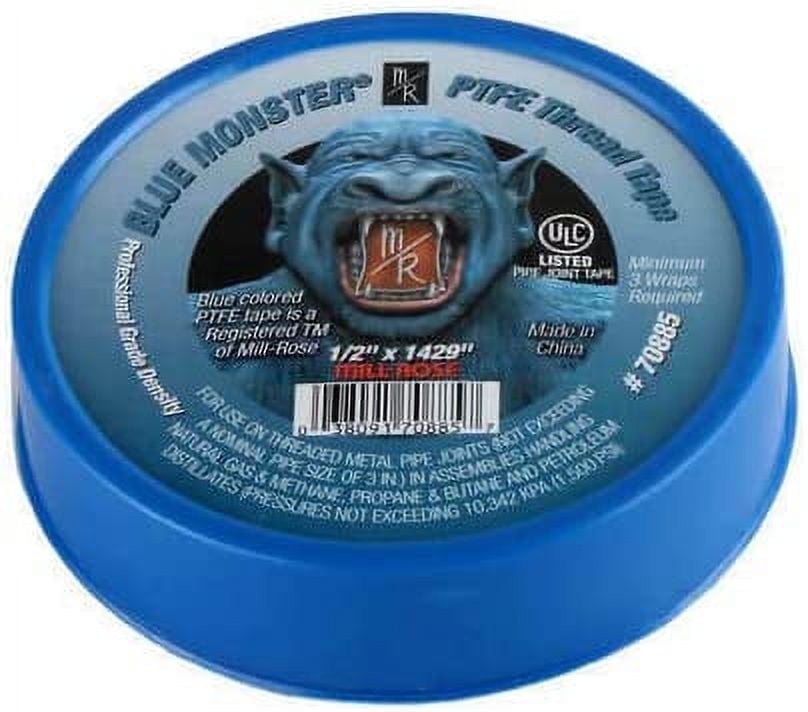 Lot of 10 Rolls Blue Monster Tape 70885 PTFE Teflon Thread Tape 1/2" x 1429"