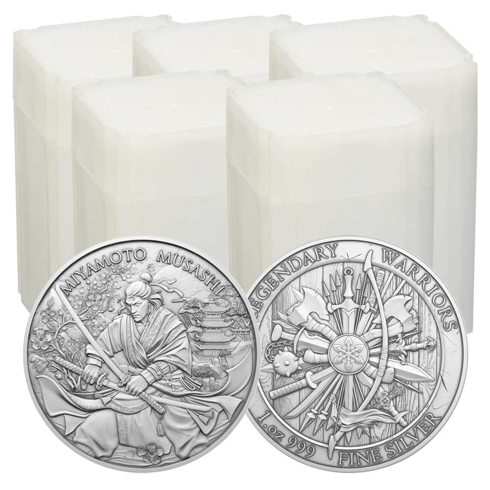 SILVERTOWNE MINT Lot of 100 - 1 Troy oz Miyamoto Musashi Design .999 Fine Silver Round