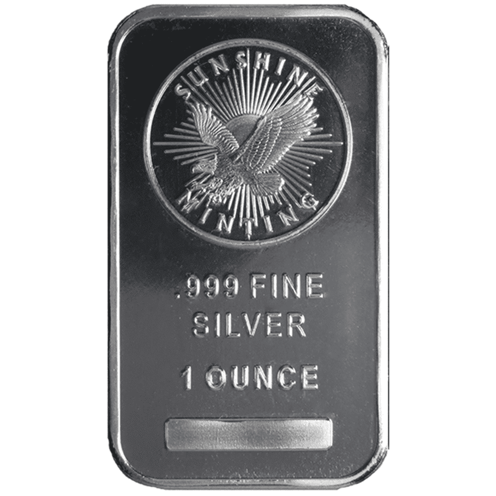 SUNSHINE MINTING Lot of 100 - 1 Troy oz Sunshine Mint .999 Fine Silver Bar Mint Mark SI Sealed