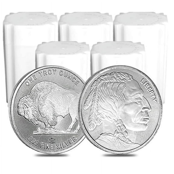 Lot of 100 - 1 oz Elemetal Buffalo Silver Round .999 Fine