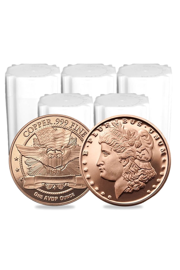 Lot of 100 - 1 oz Morgan Dollar Copper Round .999 Fine