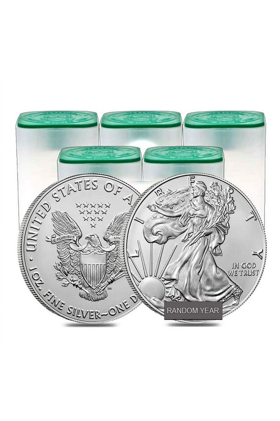 Lot of 100 - 1 oz Silver American Eagle $1 Coin BU (Random Year)