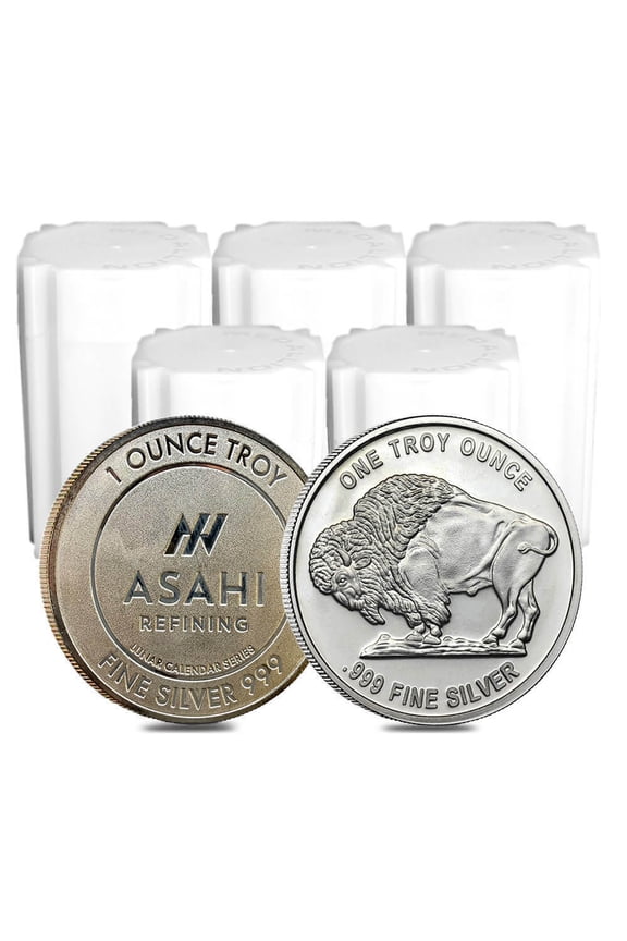 Lot of 100 - 1 oz Silver Generic Rounds .999 Fine (Varied Condition)