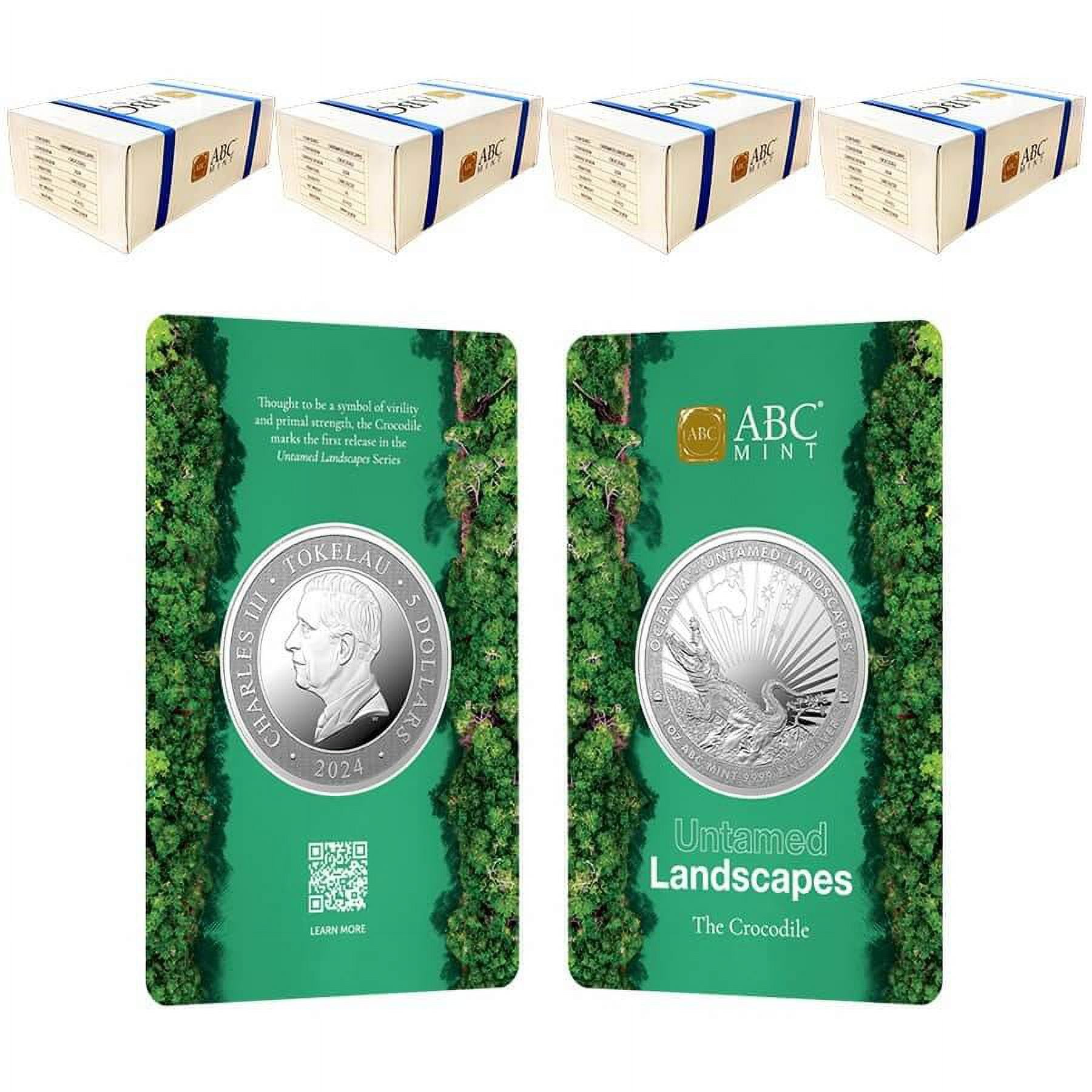 1 Oz 9999 Silver Coin The Crocodile ABC Mint Untamed Landscapes In - Foto 12