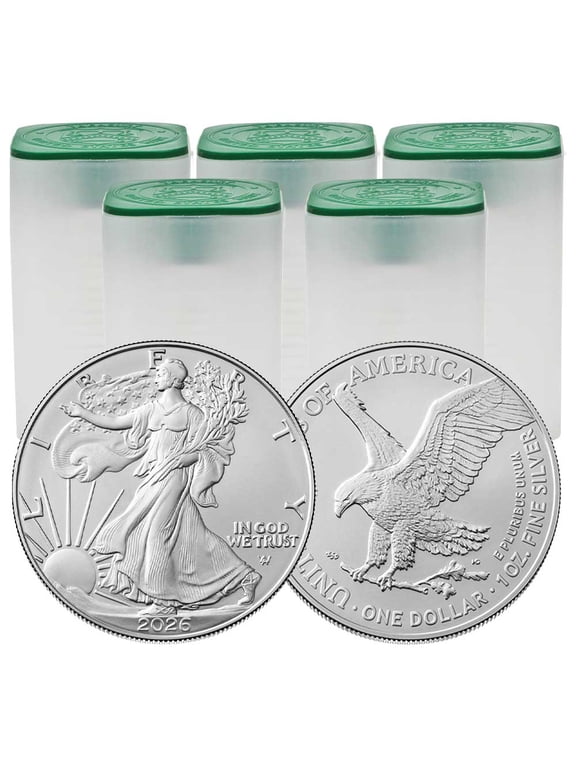 Lot of 100 - 2026 $1 1-oz American Silver Eagle BU