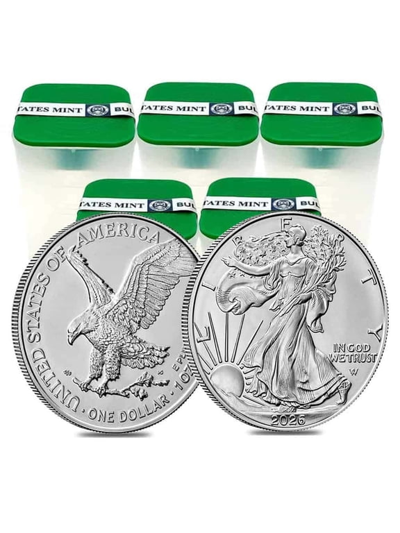 Lot of 100 - 2026 1 oz Silver American Eagle $1 Coin BU