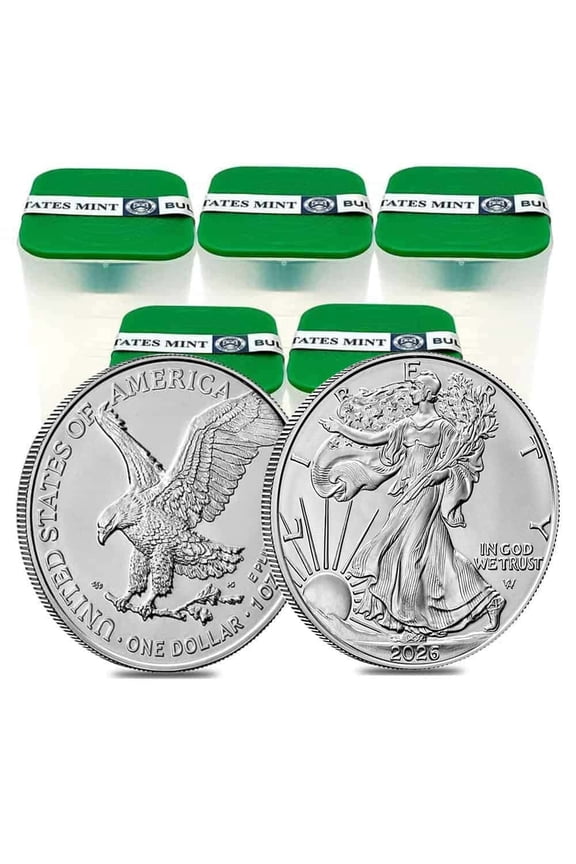 Lot of 100 - 2026 1 oz Silver American Eagle $1 Coin BU