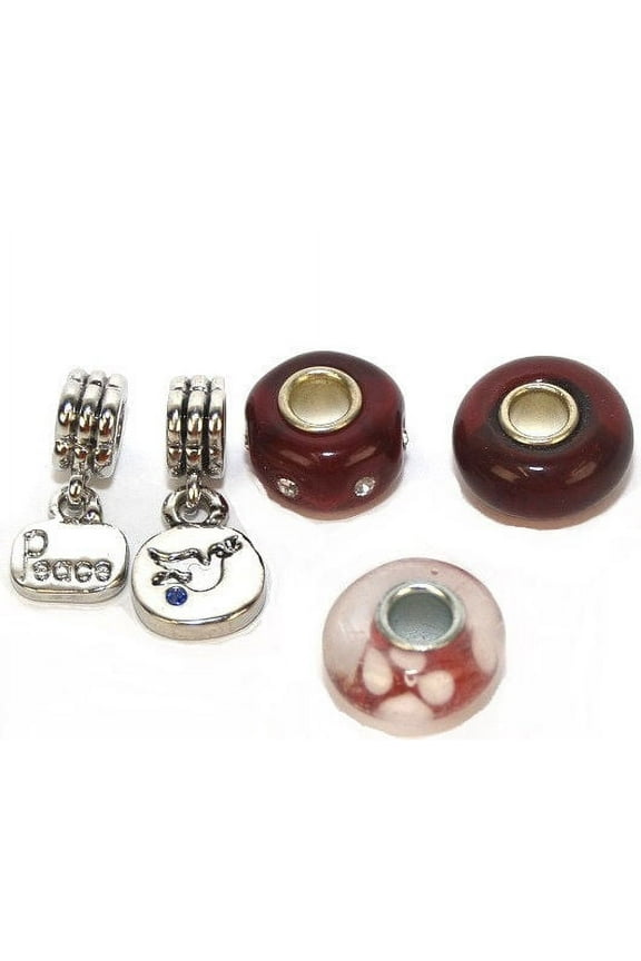 Lot of 100 Sets Lulu Peace Bead Charms Collection