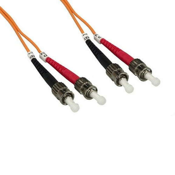 Lot of 10pc Kentek 15 Meter 15M Fiber optic cable ST to ST ST/ST OM1 multi-mode duplex 62.5/125 standard zipcore patch cord