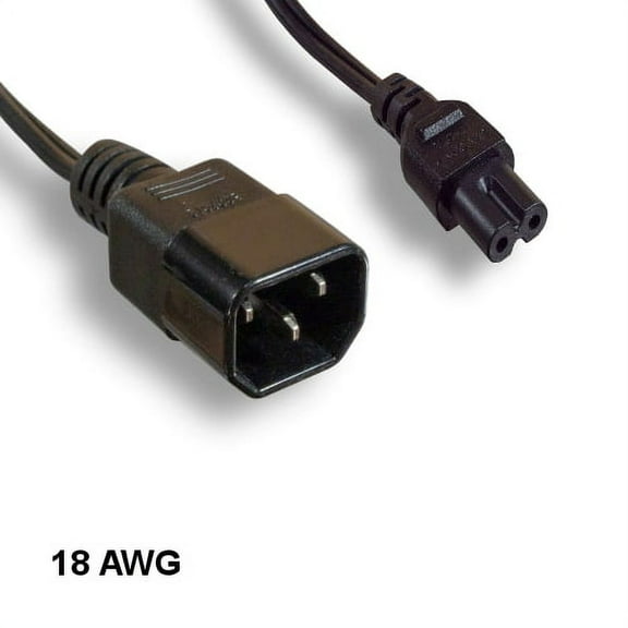 Lot of 10pc Kentek 2 Feet Ft IEC-60320 C14 to C7 2Prong Power Cable SPT-2 18 AWG for Travel/PDU/UPS