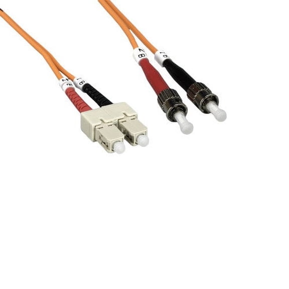 Lot of 10pc Kentek 2 Meter 2M Fiber optic cable SC to ST SC/ST OM2 multi-mode duplex 50/125 standard zipcore patch cord