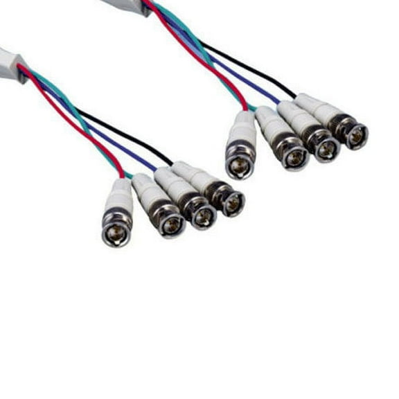 Lot of 10pc Kentek 6 Feet FT Premium 4 BNC RGBS male to male M/M component 4-channel digital video cable 75ohm mini coaxial high resolution CCTV HDTV
