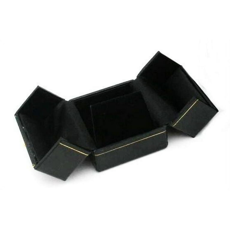 Black Velour Earring Box Display Jewelry Gift Box 1 Dozen - Findings Outlet