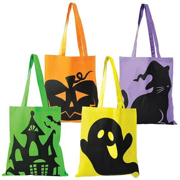 Lot of 12 - Halloween tote bags 15" x 16"