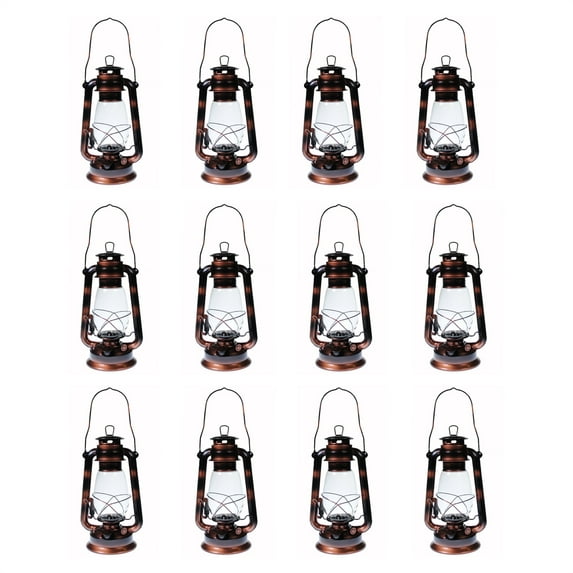 Lot of 12 - Hurricane Kerosene Oil Lantern Emergency Hanging Light Lamp Brass 12 Inches