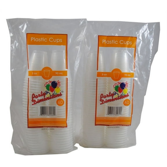 Lot of 120 Clear Plastic 3oz Cups Bathroom Rinse