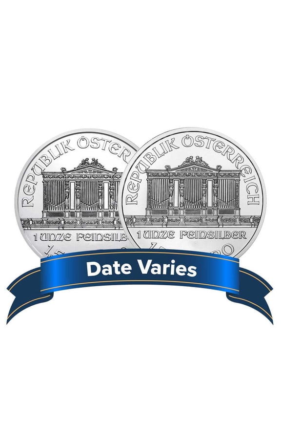 Lot of 2 - 1.50 Euro Silver Austrian Philharmonic 1 oz BU Random Year