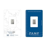 Lot of 2 - 1 Gram PAMP Suisse Lady Fortuna Platinum Bar .9995 Fine in Assay