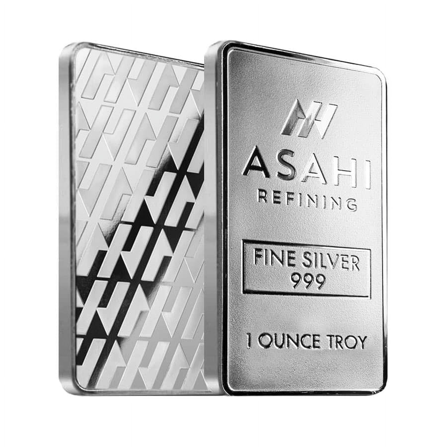 ASAHI INDUSTRY Lot of 2 - 1 oz Asahi Silver Bar .999 Fine