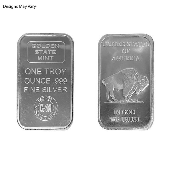 Lot of 2 - 1 oz Generic Silver Bar .999 Fine