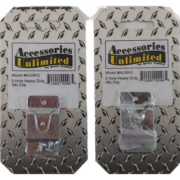 Lot of 2 Accessories Unlimited AUMH3 Screw on 3 Hole CB Radio Microphone Holders