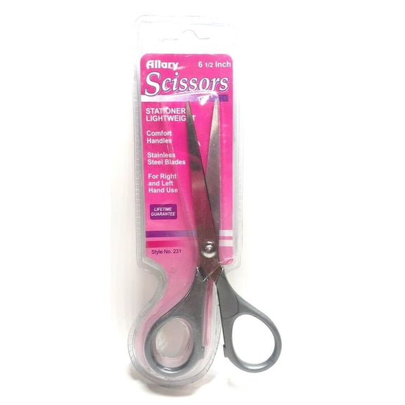 Lot of 2 Allary #231 Stationery Lightweight Scissors, 6.5 Inch, Grey