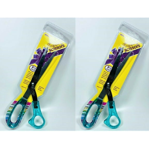 Lot of 2 Allary Scissors 8.5 Inch Lightweight Comfortable Handle Light Blue