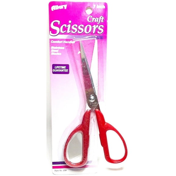Lot of 2 Allary Style #209 Craft Scissors, 7 Inch, Red