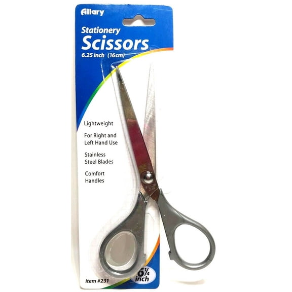 Lot of 2 Allary Style #231 Stationary Scissors, 6.25 Inch, Black