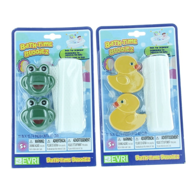 Lot of 2 Bathtub Toy Organizer Frog Duck Bath Time Buddiez Evri