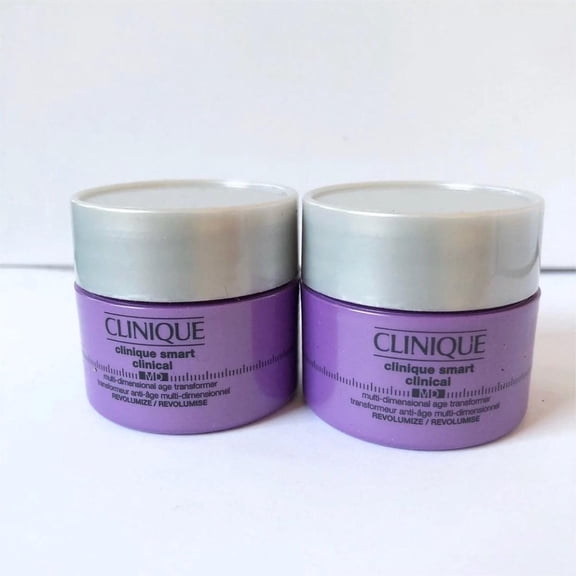 Lot of 2 Clinique Smart Clinical Multi-Dimensional Age Transformer Revolumize 0.5 oz Each NWOB