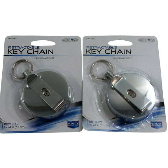 Lot of 2 Custom Accessories 44446 Retractable Key Chain Cables