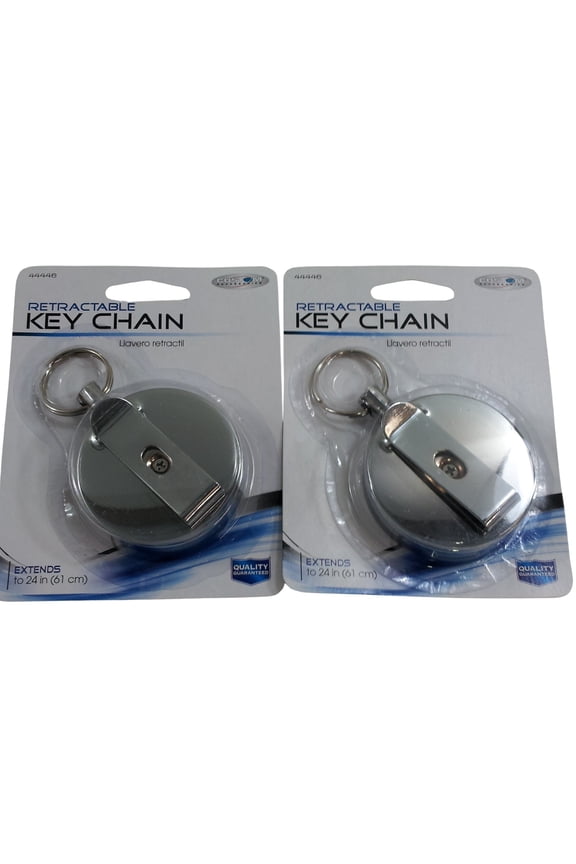 Lot of 2 Custom Accessories 44446 Retractable Key Chain Cables