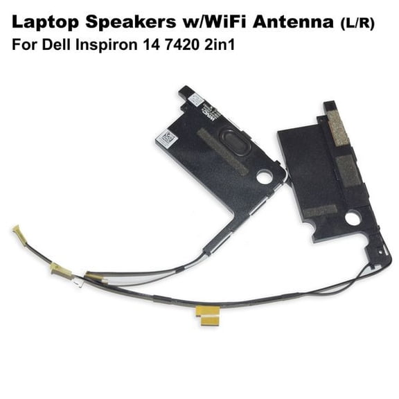 Lot of 2 Dell Inspiron 14 7420 2-in-1 Speakers with WiFi Antenna Cable HC9D6