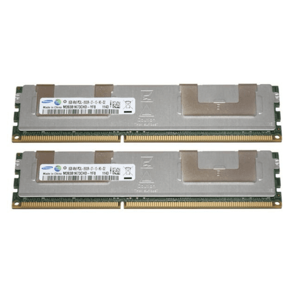 Lot of 2 Dell M393B1K73CHD-YF8 8GB DDR3 1066MHz PC3L-8500R Quad-Rank RDIMM Server Memory FDN6D