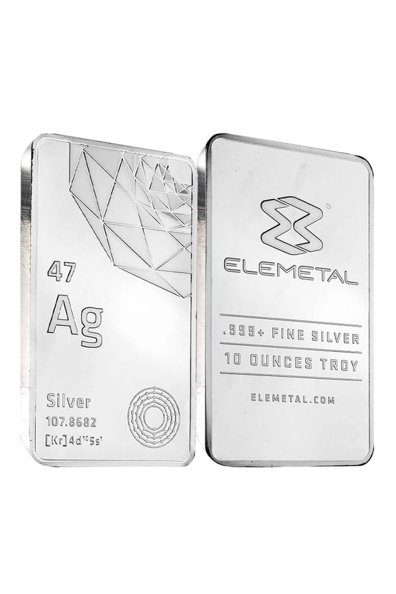 Lot of 2 - Elemetal Mint 10 oz Silver Bar .999 Fine (Sealed)
