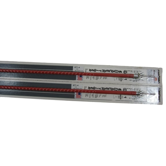Lot of 2 Everhardt STT4-R 4 ft Fiberglass Tuneable CB Antenna 1000 Watt - Red