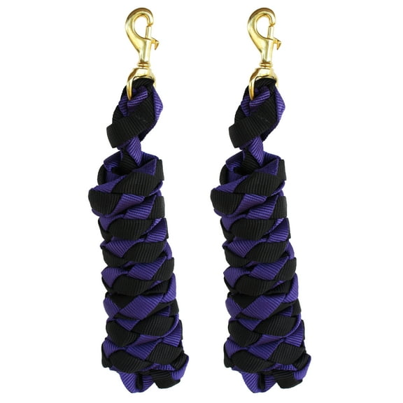 Lot of 2 Horse Flat Braided Nylon Webbed Lead Rope Swivel Snap 60571 60571