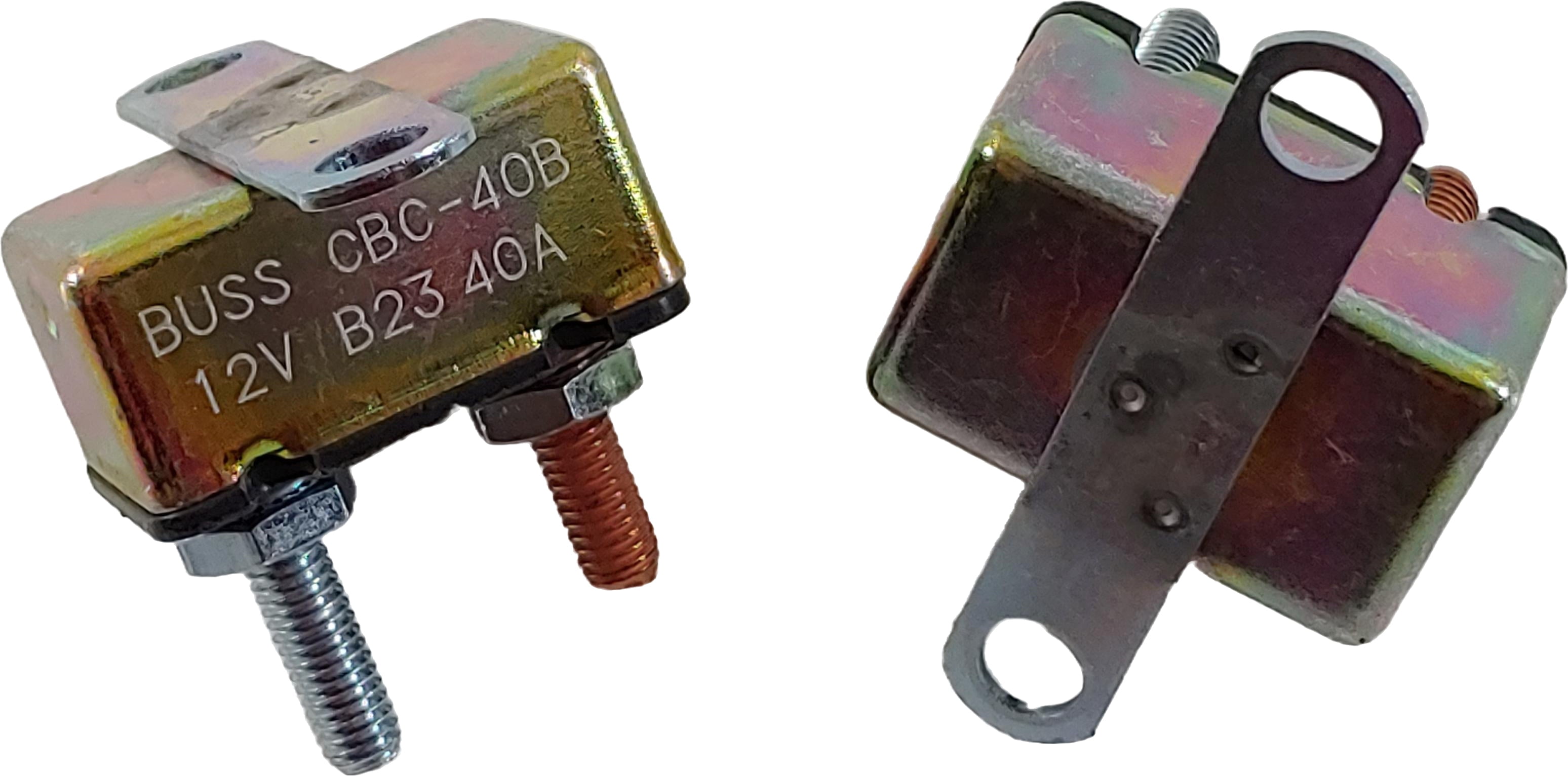 Lot of 2 Install Bay CB40AR Auto Reset 40 Amp 12 Volt Circuit Breakers