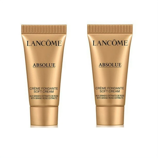 Lot of 2: Lancome Absolue Soft Cream With Grand Rose Extracts, 0.16oz/5ml x 2 = 0.32oz/10ml