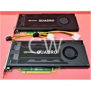 Lot of 2 NVIDIA Quadro K4000 VCQK4000-PB 3GB 192-bit GDDR5 PCI Express 2.0 x16 Full Height Workstation Video Card