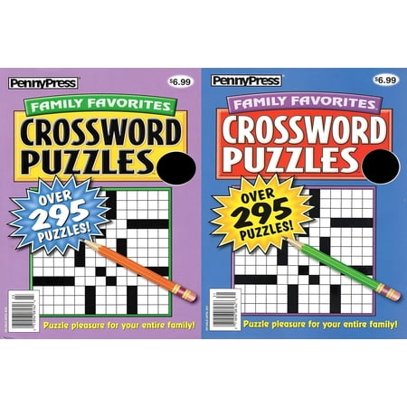 Lot of 2 Penny Press Family Favorites Crossword Puzzle - Newest available Covers