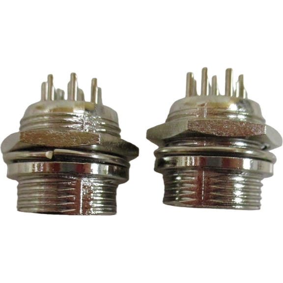 Lot of 2 Workman C-8P Replacement 8-Pin CB Radio Microphone Panel Jack Mount C8P