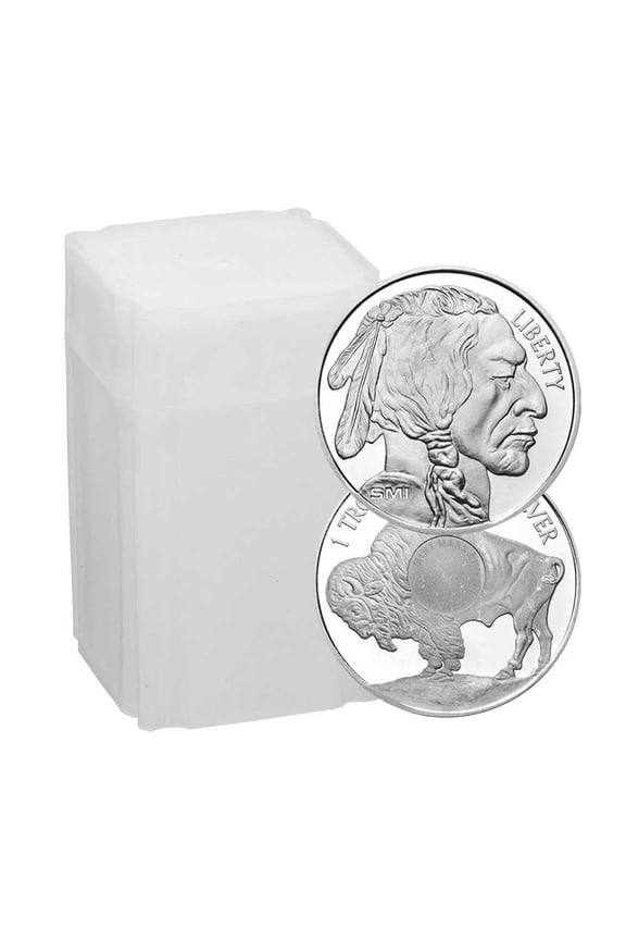 Lot of 20 - 1 Troy oz Sunshine Mint Buffalo .999 Silver Round Mint Mark SI