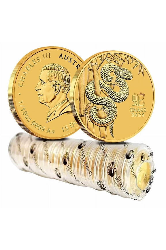 Lot of 20 - 2025 1/10 oz Gold Lunar Snake BU Australian Perth Mint