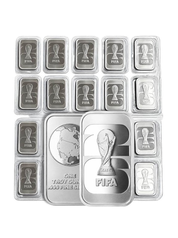 Lot of 20 - 2026 1 oz FIFA World Cup Silver Bar .999 Fine